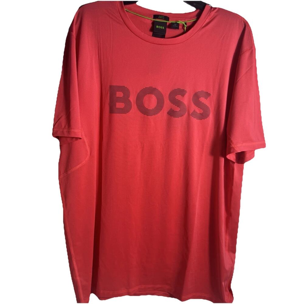 Hugo Boss Tee Active Men's X-Large Red Slim Fit Stretch